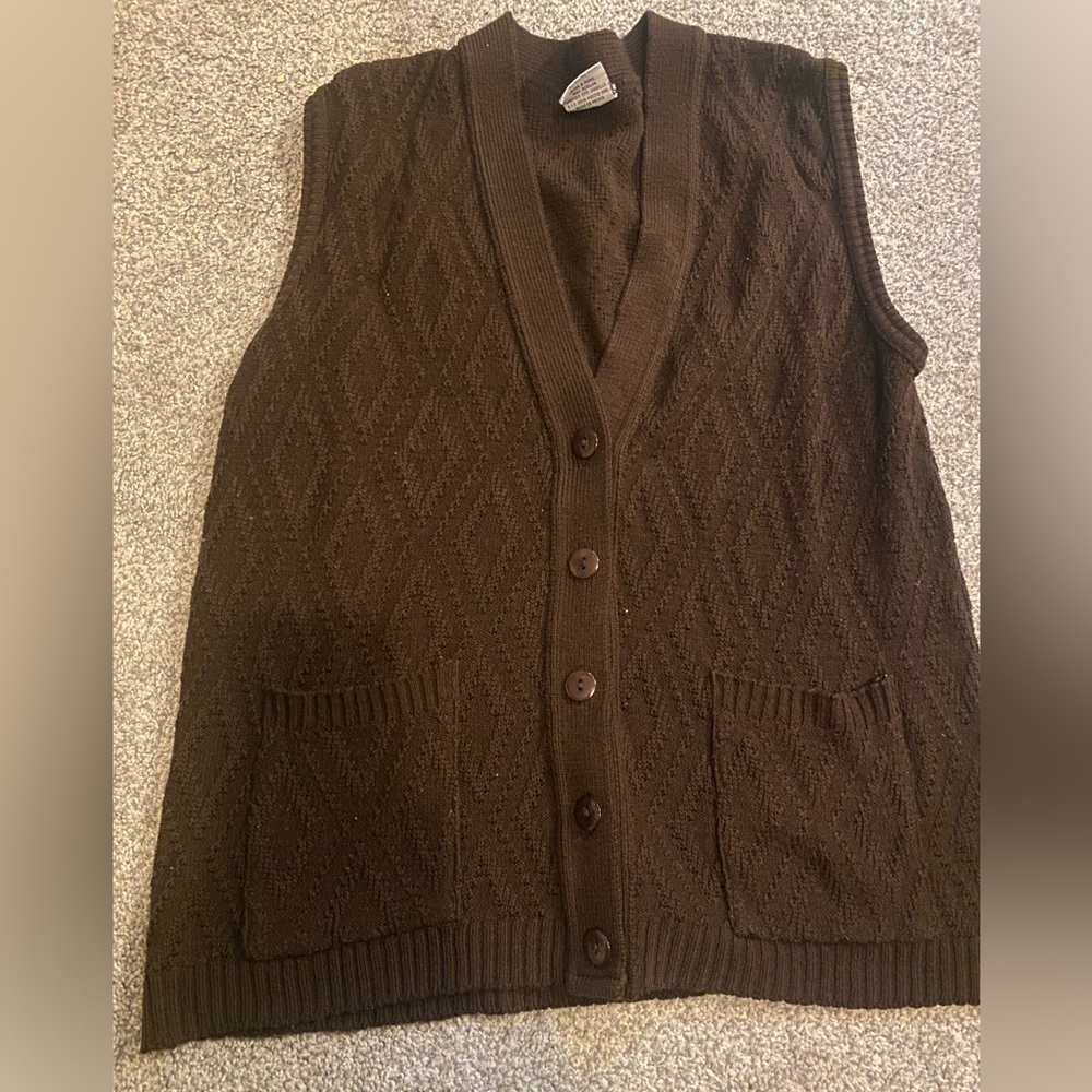 Gregory Men's Dark Brown Cardigan Sweater